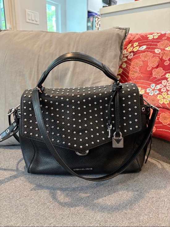 MICHAEL Michael Kors Handbags - 🖤 Michael Kors Black Studded Leather Bristol Satchel 🖤